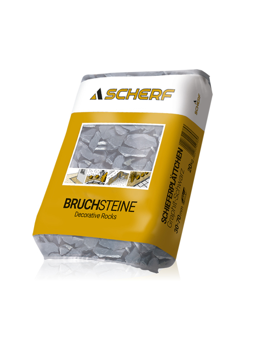 Scherf - Drobljeni škriljac 30-60mm - 20kg / Grafit-crni